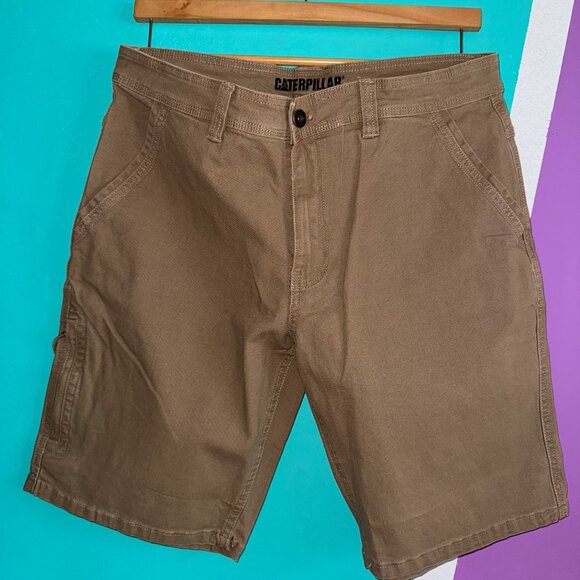 Beige Caterpillar Shorts Mens Size 34 - Picture 1 of 3